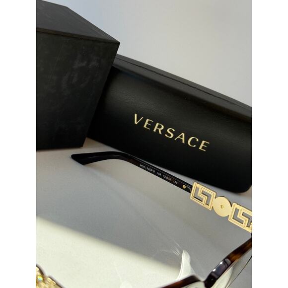 NEW Versace VE3358-B Brown Crystal Strass Oversized Frames main image 5